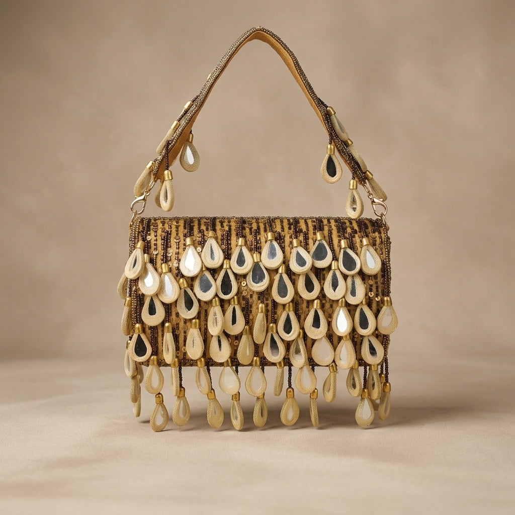 Handcrafted Flap Bag SWIS-1461 | VRPS Handicrafts | Indian Ethnic Bag
