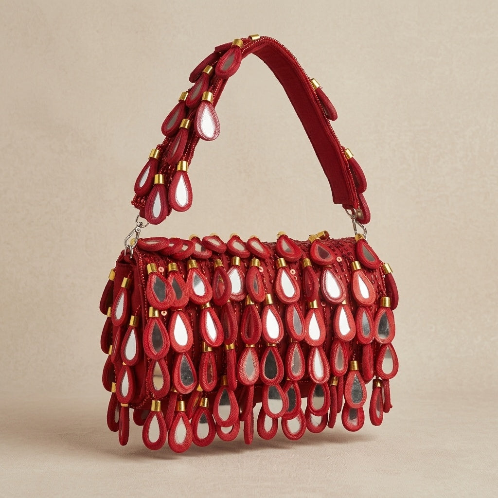 Handcrafted Flap Bag SWIS-1464 | VRPS Handicrafts | Indian Ethnic Bag