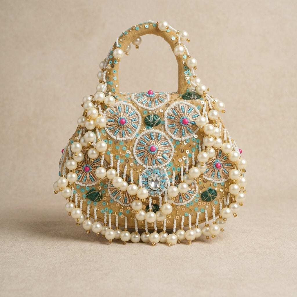 Handcrafted Flap Bag SWIS-1473 | VRPS Handicrafts | Indian Ethnic Bag