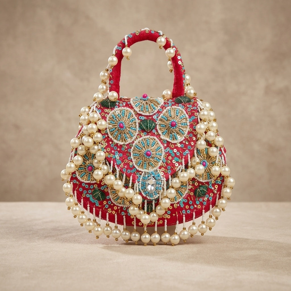 Handcrafted Flap Bag SWIS-1475 | VRPS Handicrafts | Indian Ethnic Bag