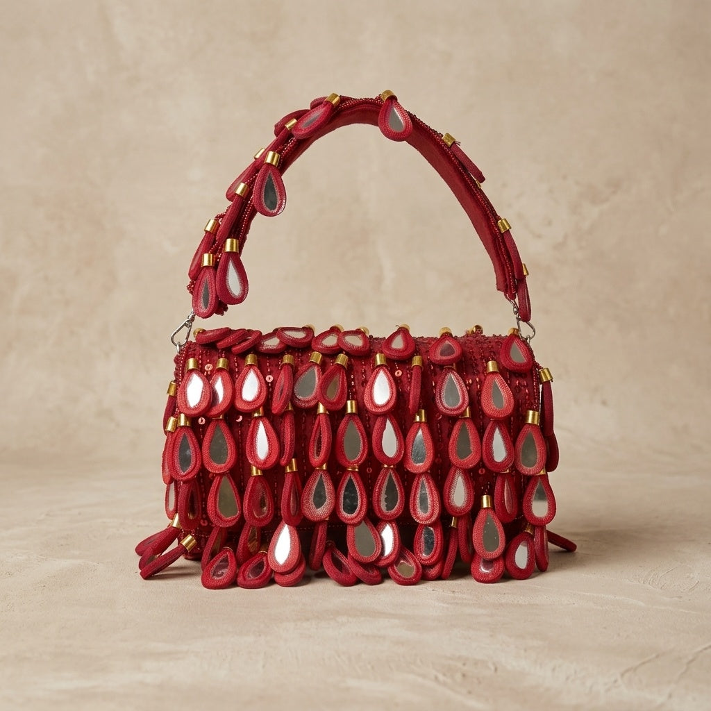 Handcrafted Flap Bag SWIS-1521 | VRPS Handicrafts | Indian Ethnic Bag