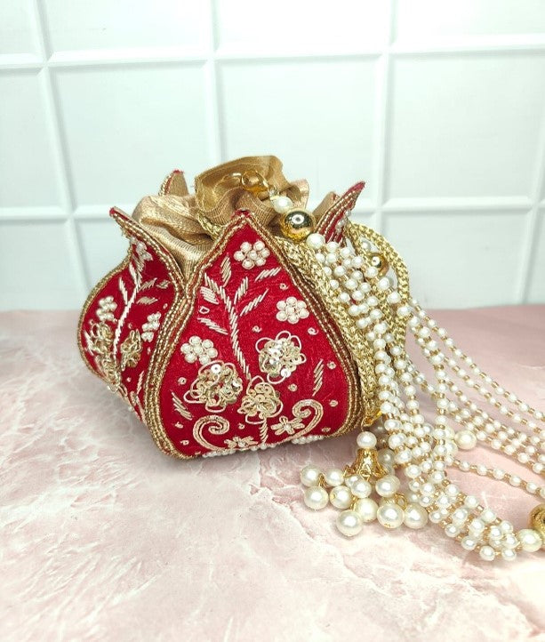 VRPS Lotus Potli | Handcrafted Ethnic Bag | SWIS-1557 | Additional Angle