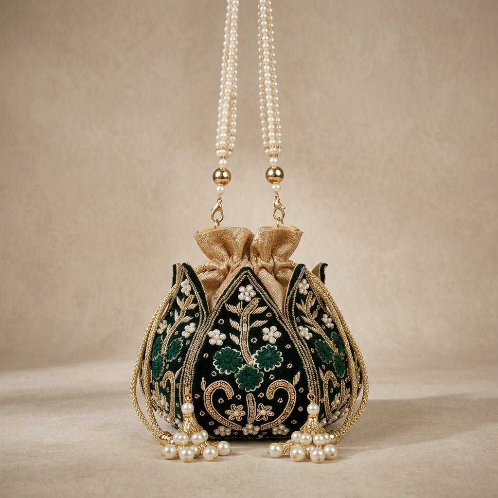 VRPS Lotus Potli | Handcrafted Ethnic Bag | SWIS-1559