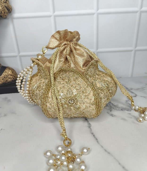 VRPS Lotus Potli | Handcrafted Ethnic Bag | SWIS-1560 | Additional Angle