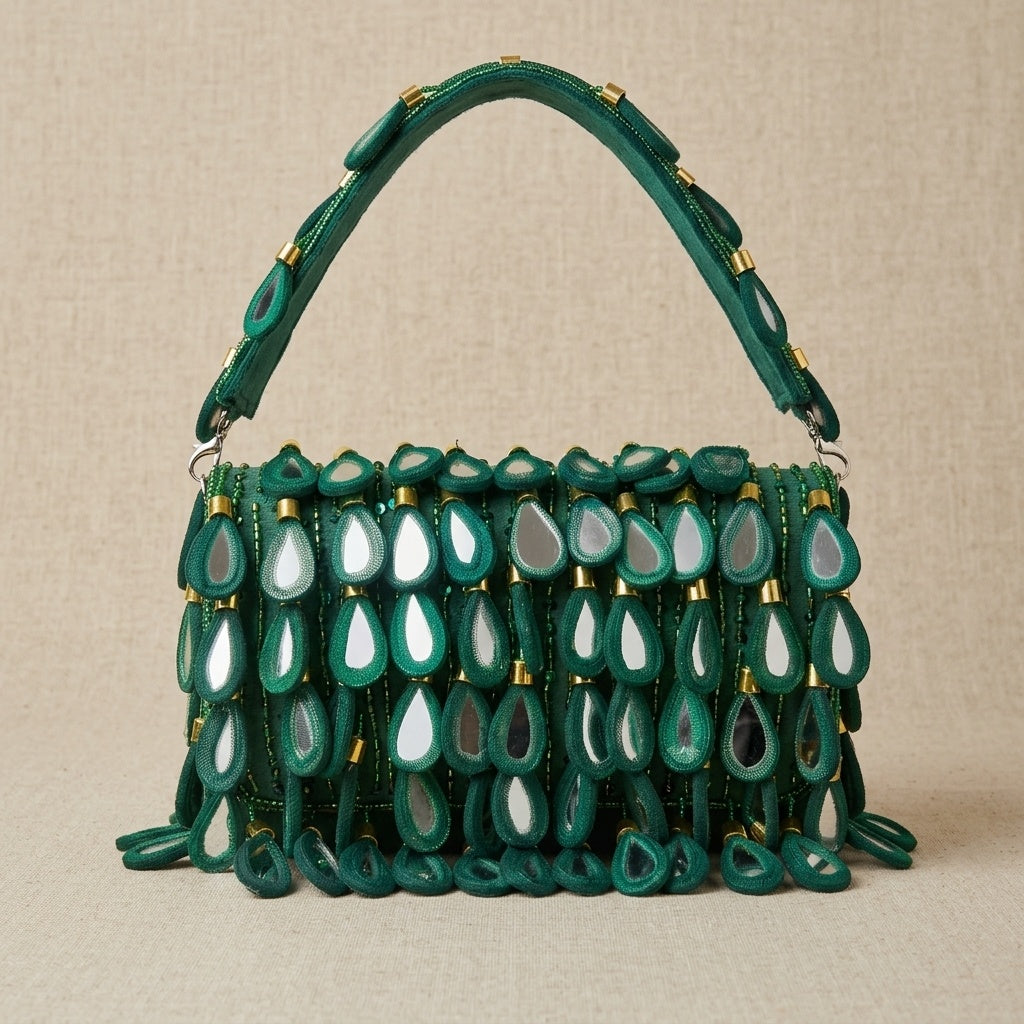 Handcrafted Flap Bag SWIS-1585 | VRPS Handicrafts | Indian Ethnic Bag