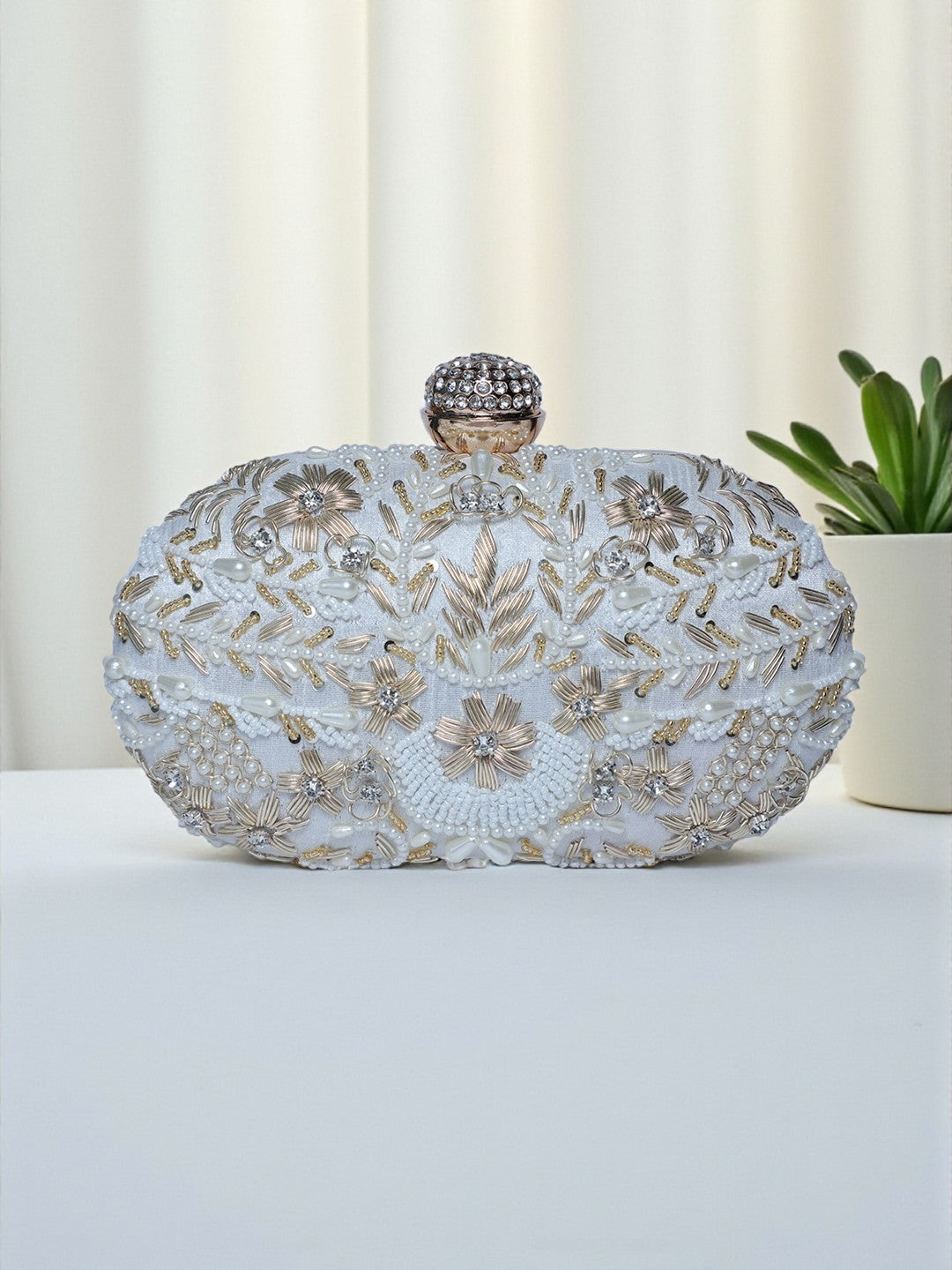 VRPS Embroidered Clutch | Handcrafted VRPS Embroidered Clutch | SWIS-159
