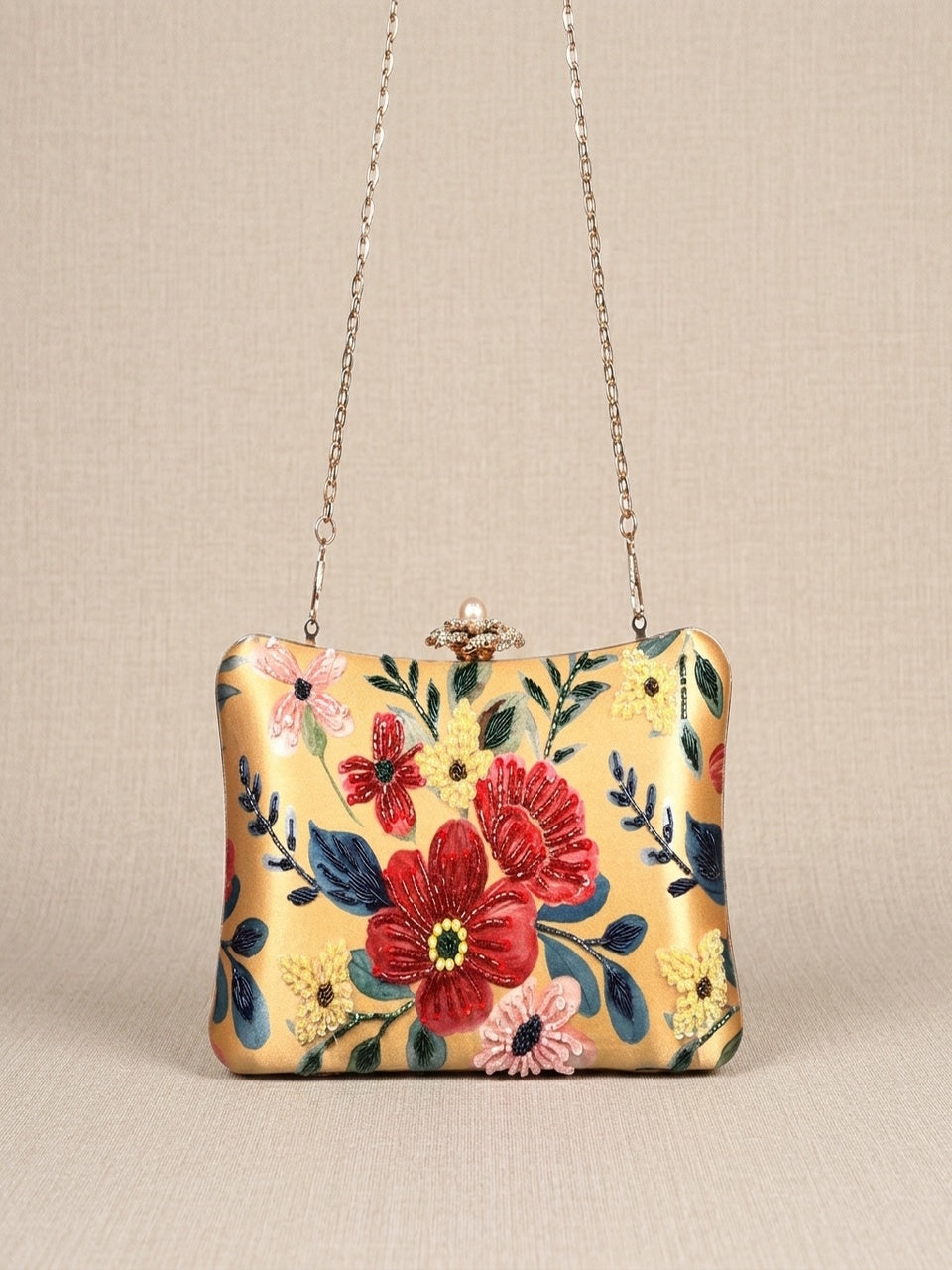 VRPS Printed Embroidered Clutch | Handcrafted Ethnic Bag | SWIS-1618