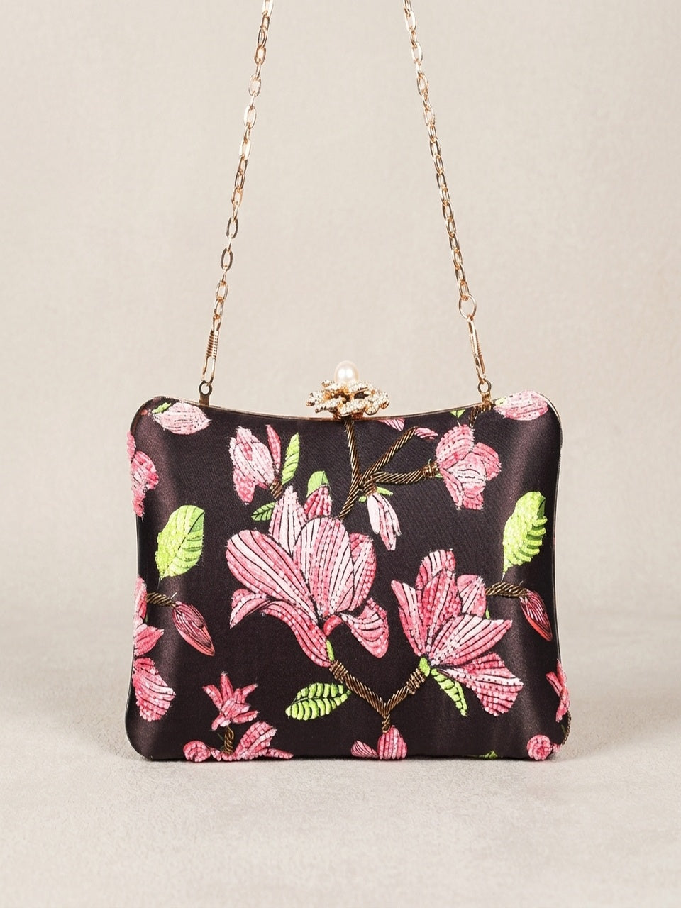 VRPS Printed Embroidered Clutch | Handcrafted Ethnic Bag | SWIS-1626