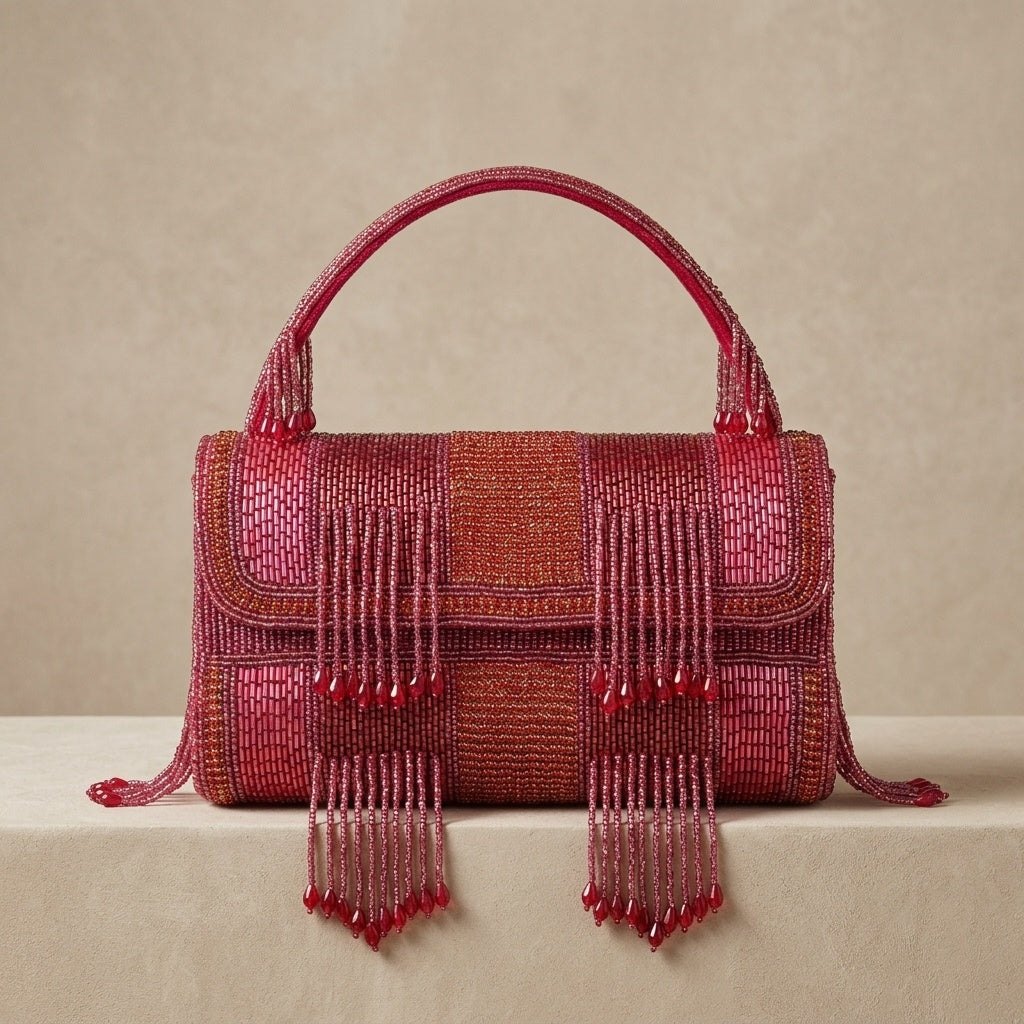 Handcrafted Flap Bag SWIS-1642 | VRPS Handicrafts | Indian Ethnic Bag