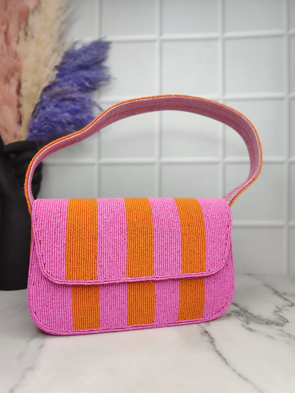 VRPS Beaded Clutch | Handcrafted Ethnic Bag | SWIS-1842 | Additional Angle