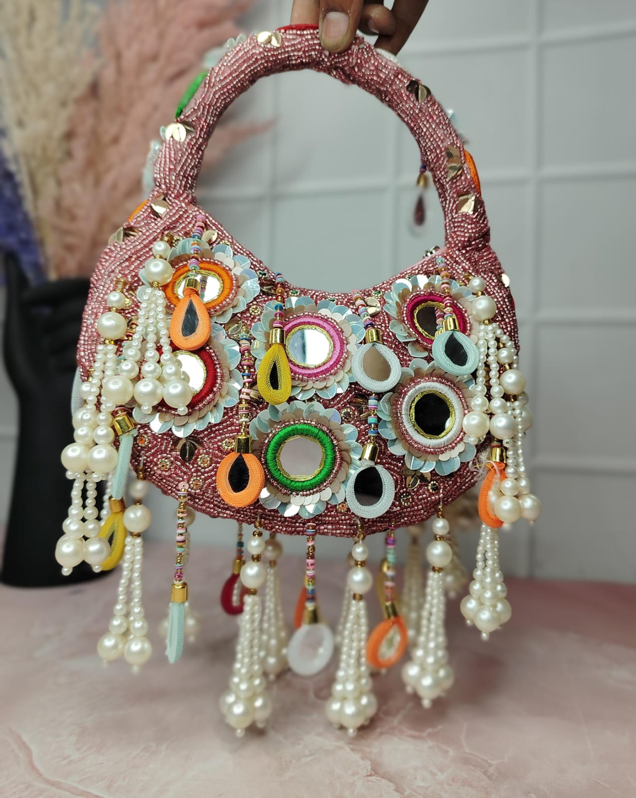 VRPS Moon Clutch | Handcrafted Ethnic Bag | SWIS-1955