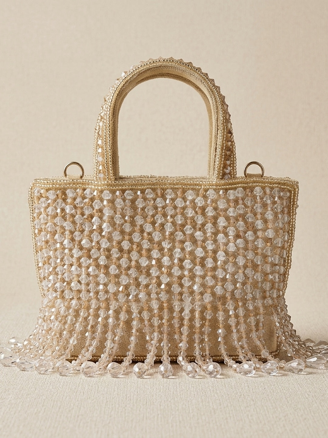 Hafsa Golden — Velvet Mini Bag - Front View | SWIS-2231