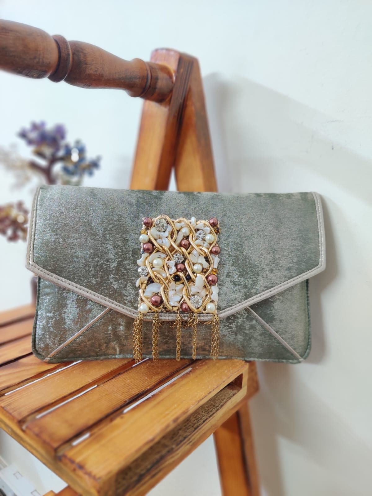 VRPS Flap Bag | Handcrafted Ethnic Bag | SWIS-2317 | Additional Angle