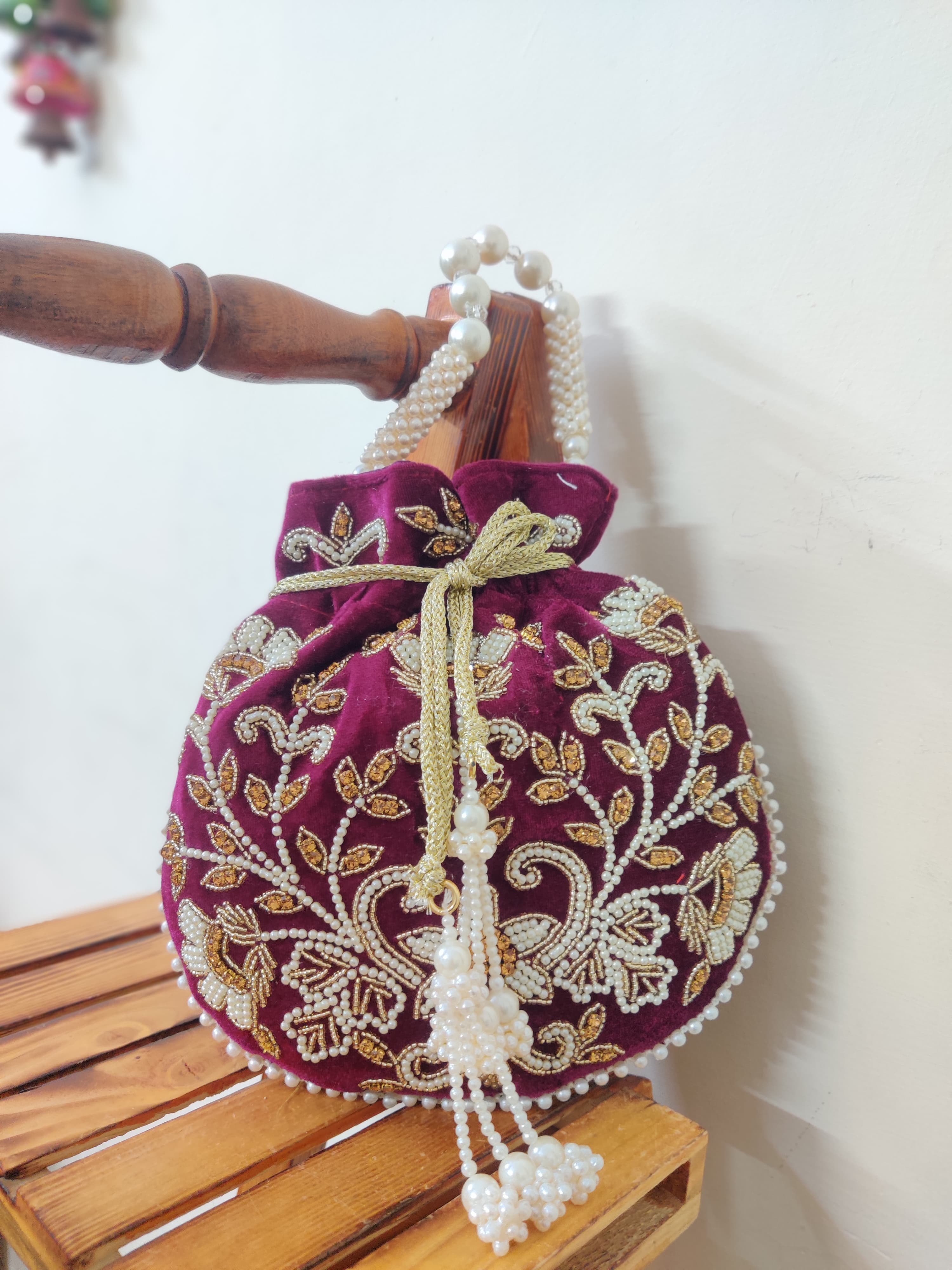 VRPS Potli Bag | Handcrafted Ethnic Bag | SWIS-2340 | Additional Angle