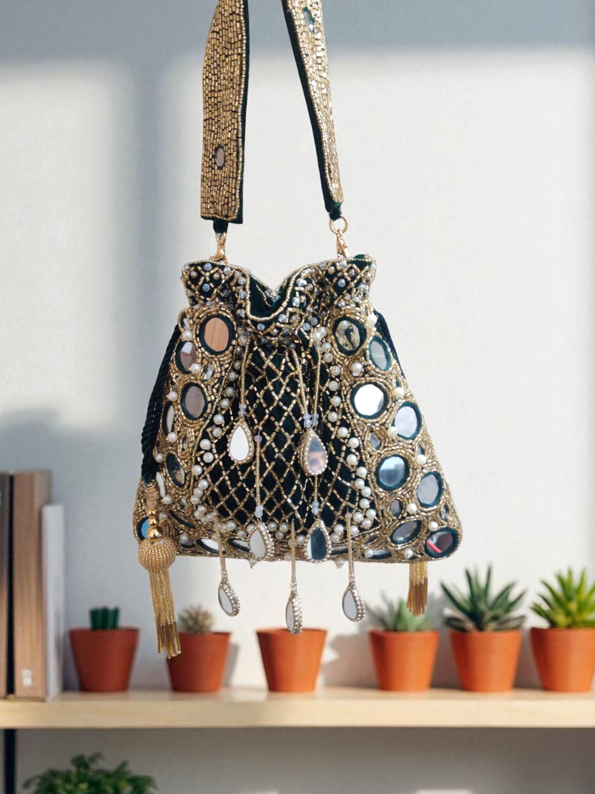 VRPS Potli Bag | Handcrafted Ethnic Bag | SWIS-2627 | Additional Angle