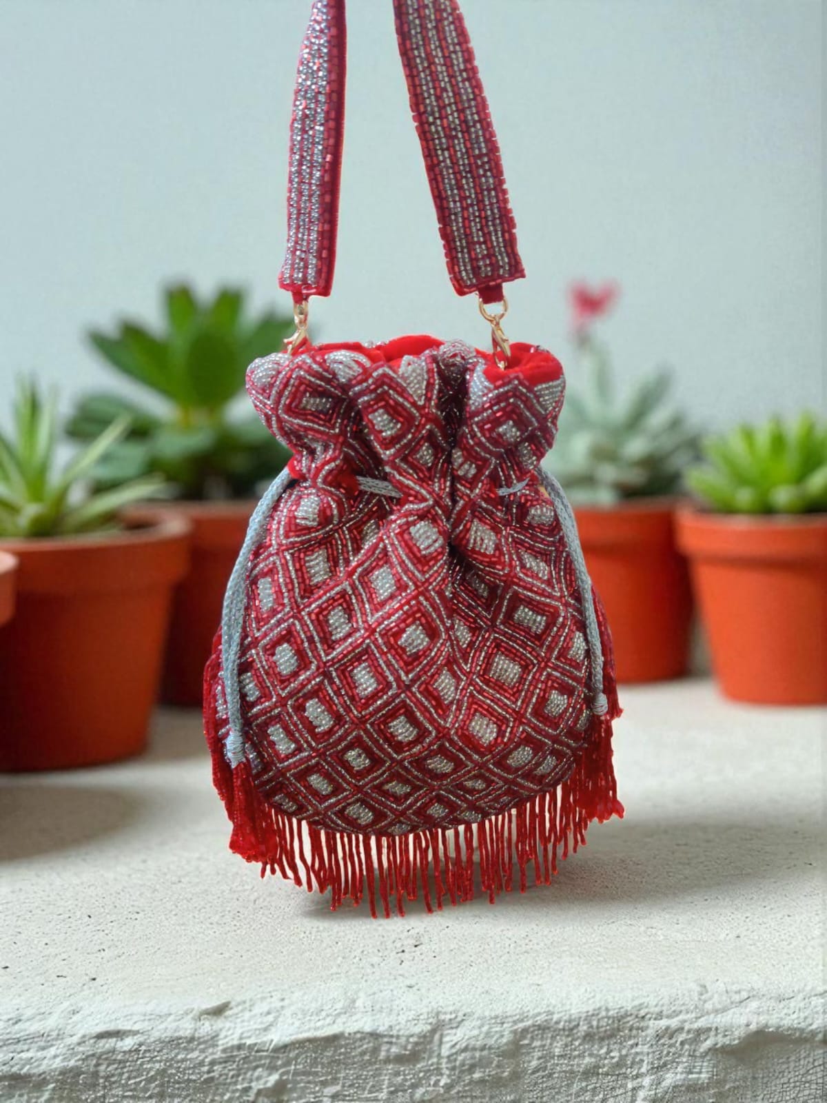 VRPS Potli Bag | Handcrafted Ethnic Bag | SWIS-2631 | Additional Angle