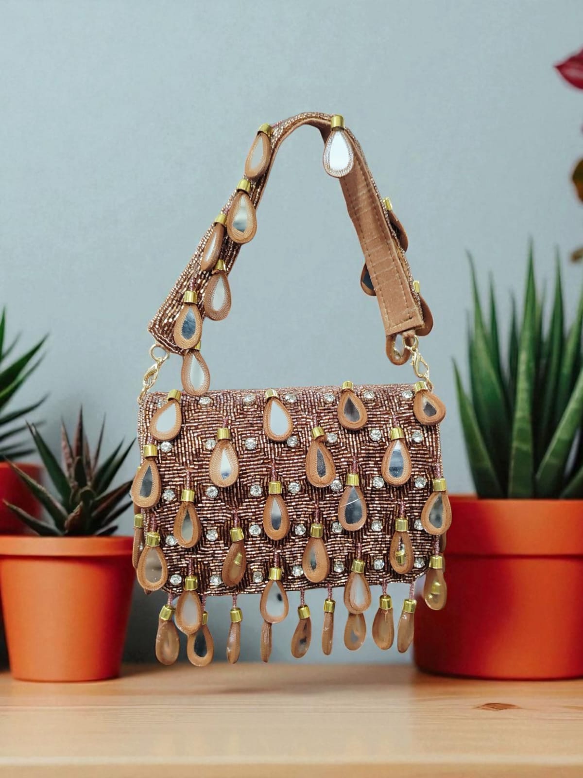 VRPS Flap Bag | Handcrafted Ethnic Bag | SWIS-2660 | Additional Angle