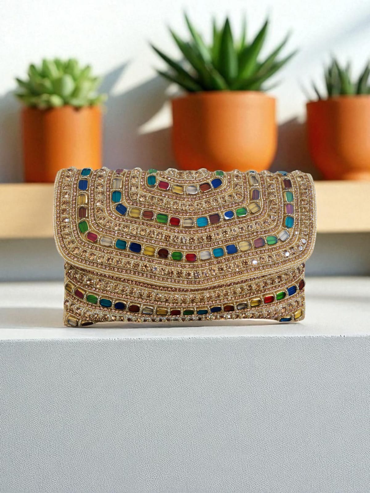 VRPS Flap Bag | Handcrafted Ethnic Bag | SWIS-2708 | Additional Angle