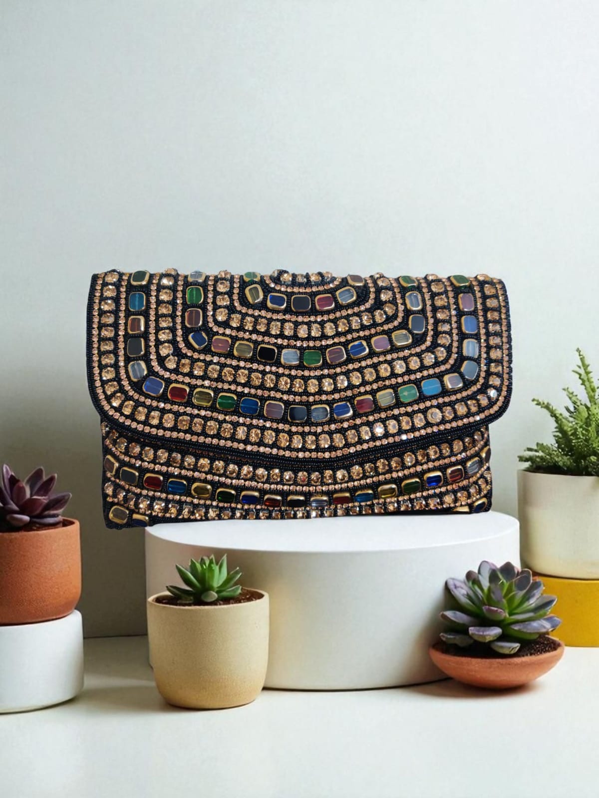 VRPS Flap Bag | Handcrafted Ethnic Bag | SWIS-2711 | Additional Angle