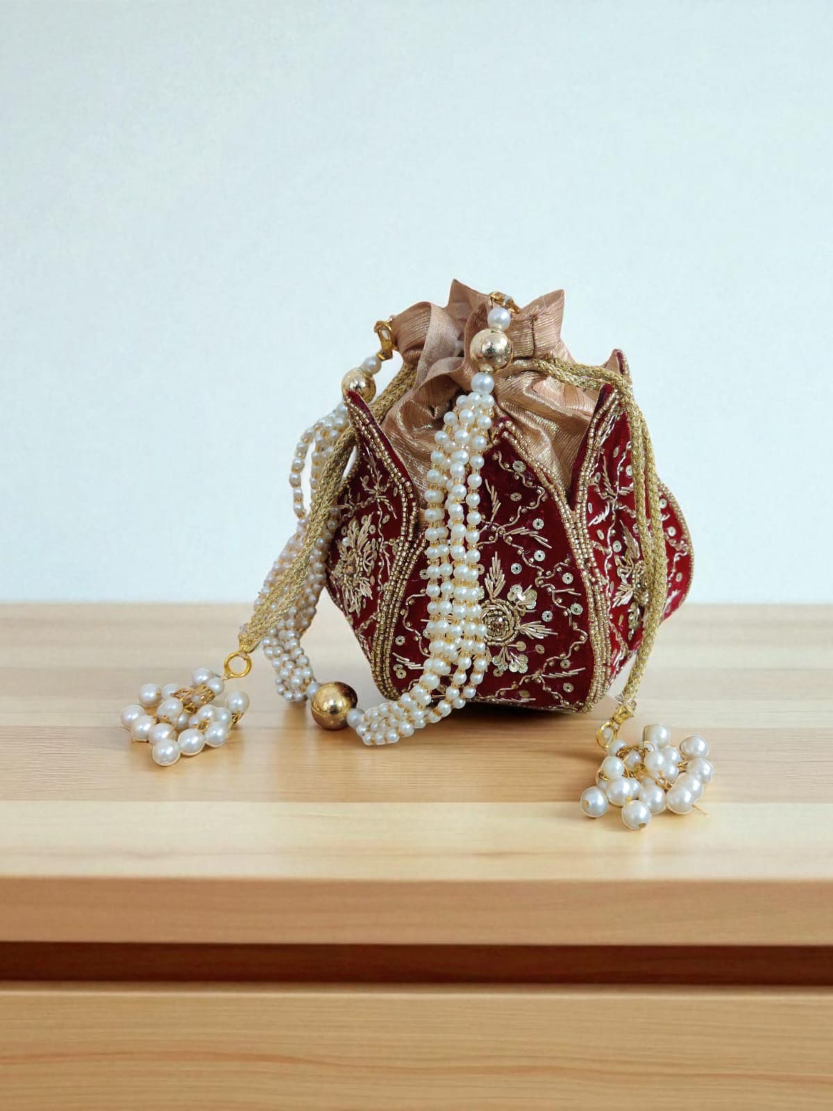 VRPS Lotus Potli | Handcrafted Ethnic Bag | SWIS-2828 | Additional Angle