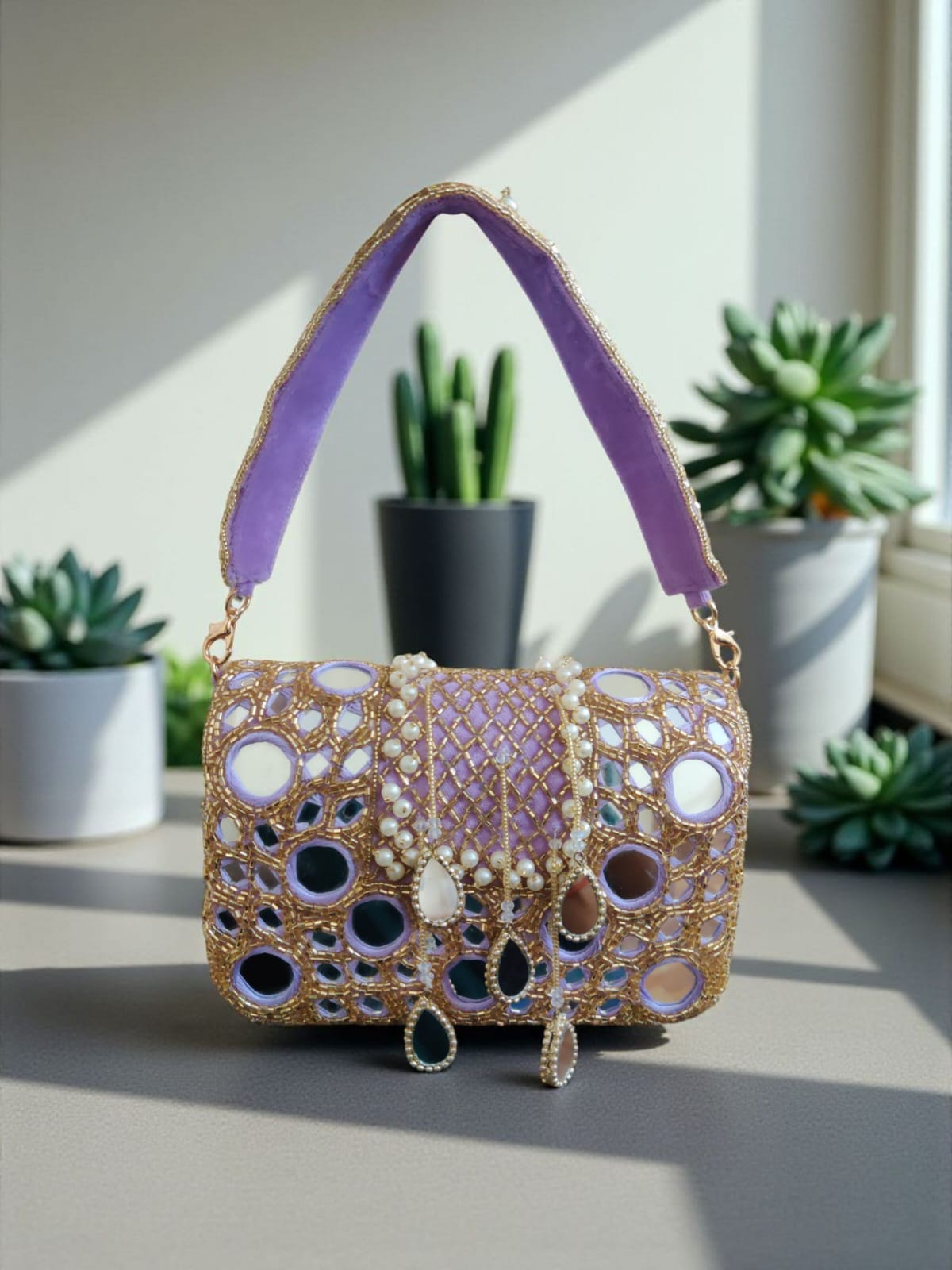 VRPS Flap Bag | Handcrafted Ethnic Bag | SWIS-2913 | Additional Angle