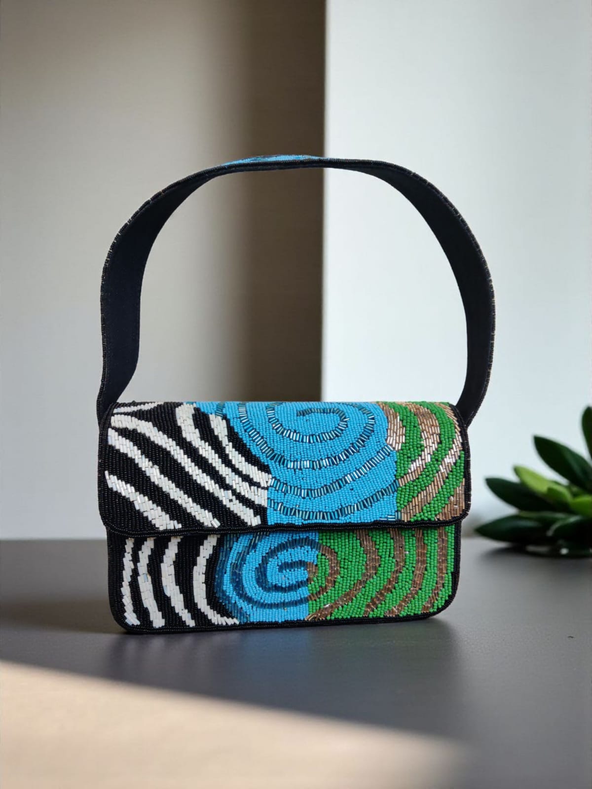 VRPS Beaded Clutch | Handcrafted Ethnic Bag | SWIS-2934 | Additional Angle