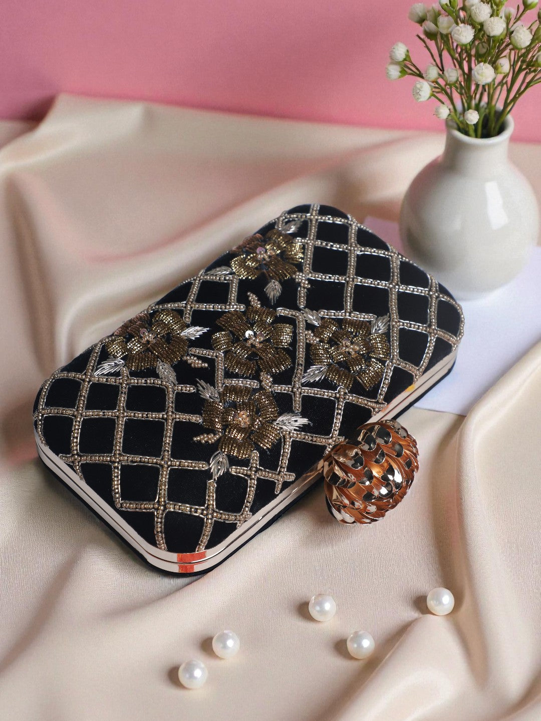 VRPS Embroidered Clutch | Handcrafted Ethnic Bag | SWIS-294