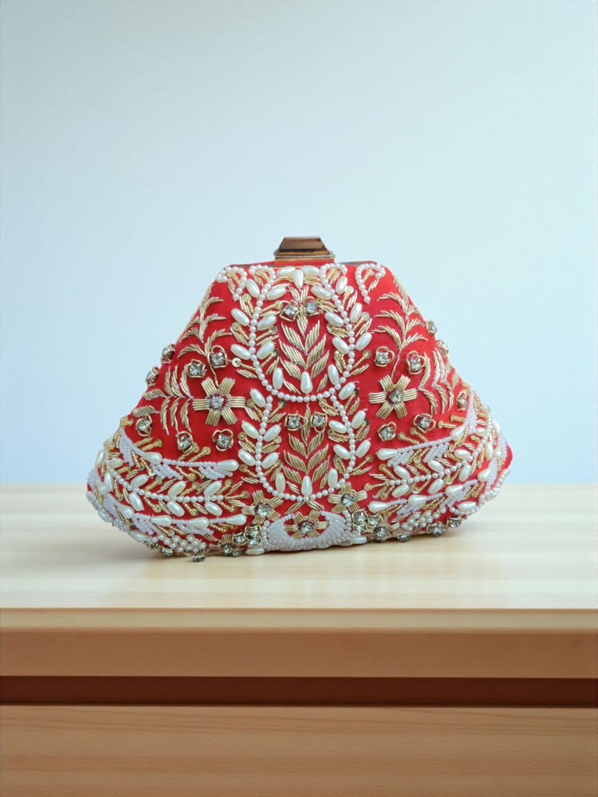 VRPS Embroidered Clutch | Handcrafted VRPS Embroidered Clutch | SWIS-3196