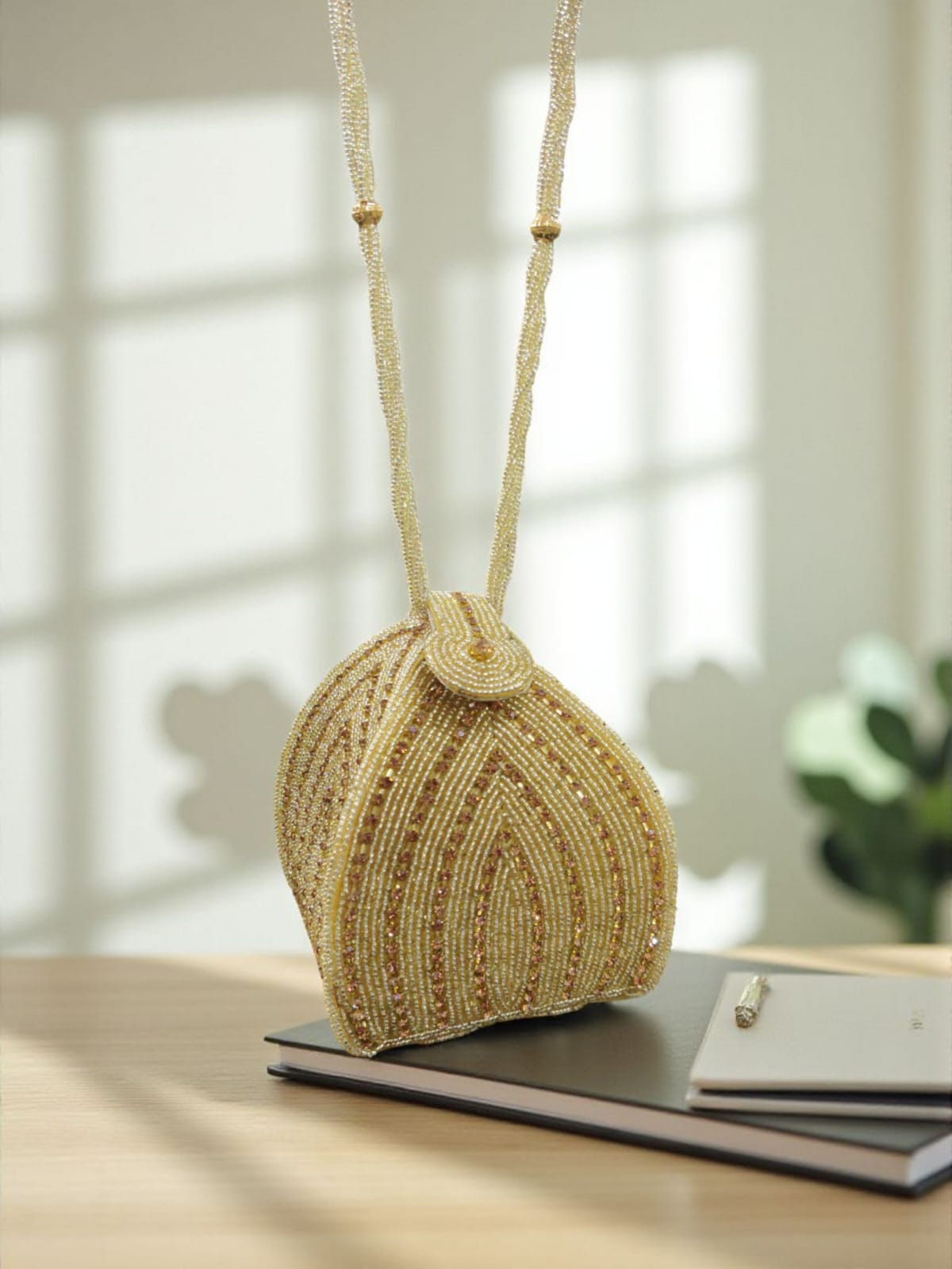 VRPS Lotus Potli | Handcrafted Ethnic Bag | SWIS-3219 | Additional Angle