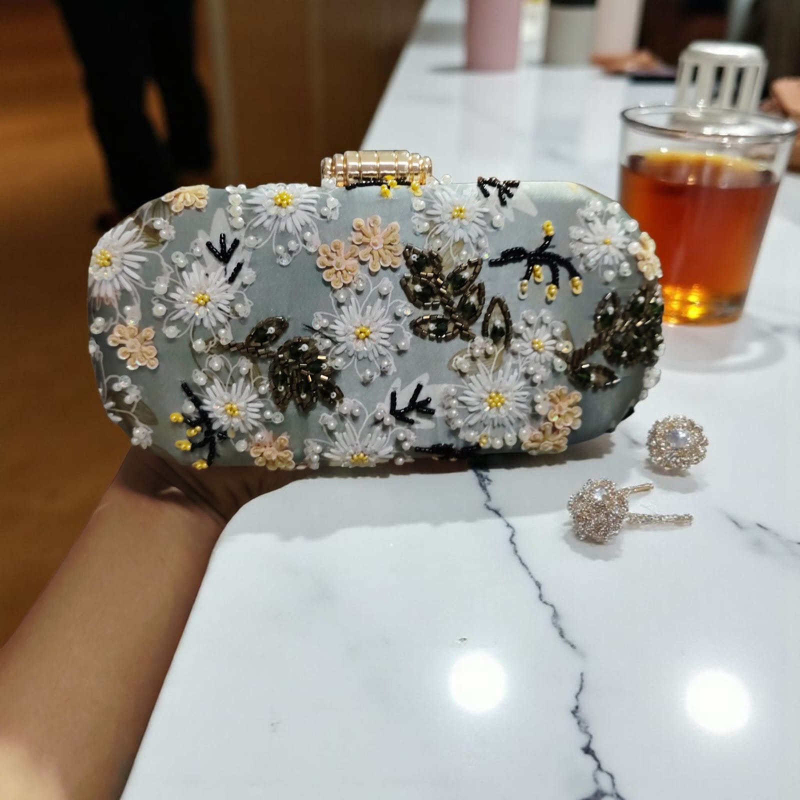 VRPS Printed Embroidered Clutche | Handcrafted Ethnic Bag | SWIS-3322