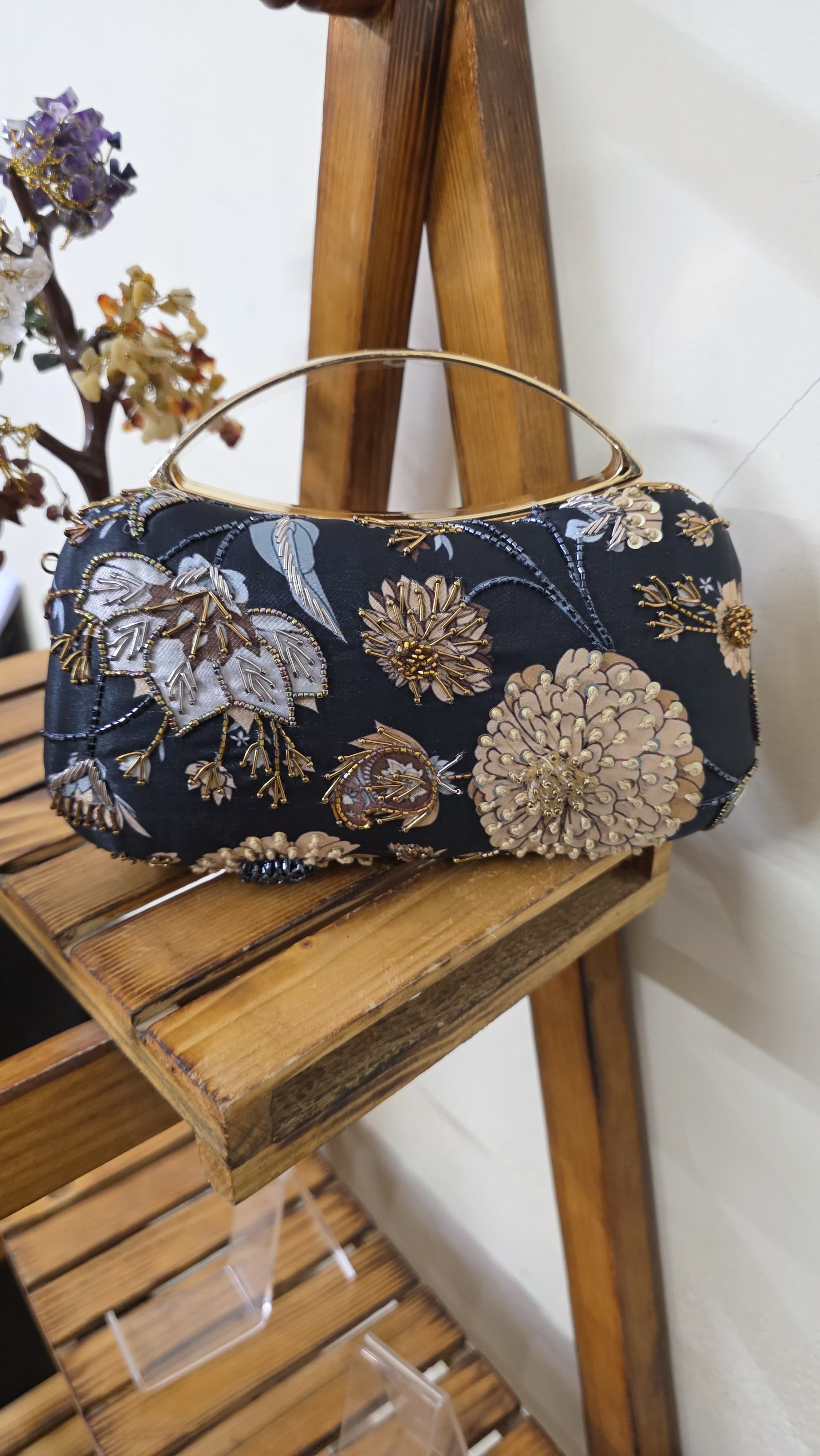 VRPS Printed Embroidered Clutche | Handcrafted Ethnic Bag | SWIS-3452