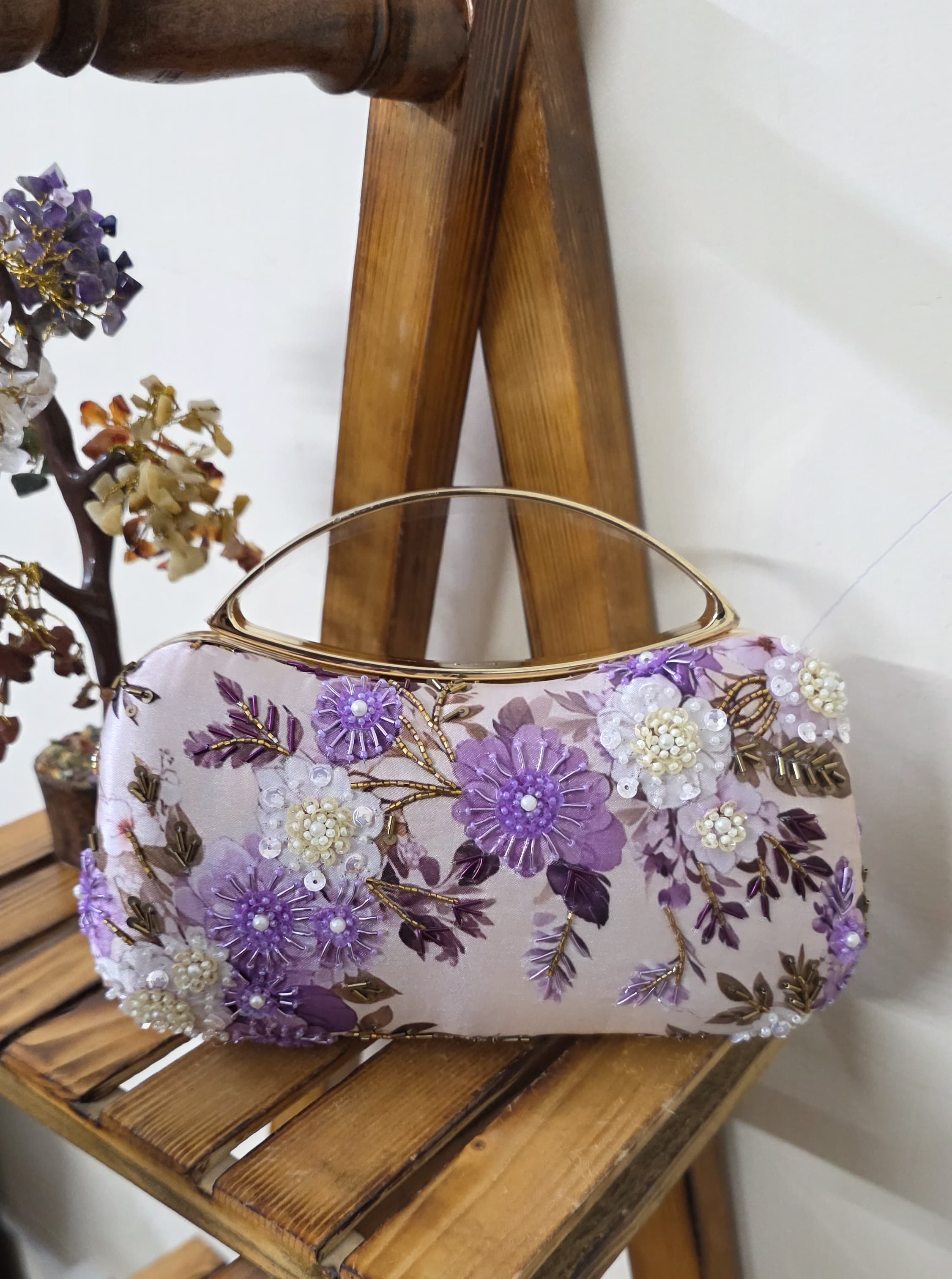 VRPS Printed Embroidered Clutche | Handcrafted Ethnic Bag | SWIS-3455