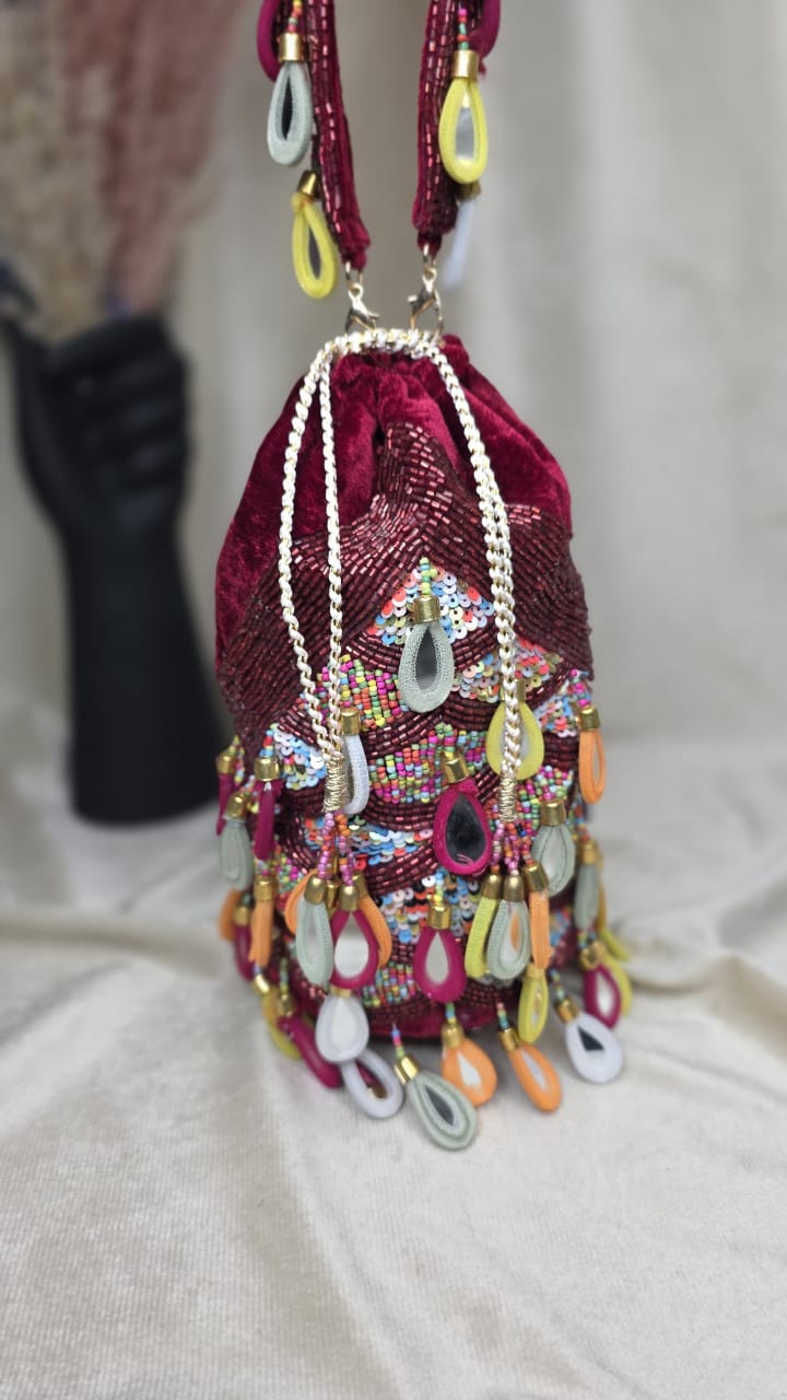 VRPS Potli Bag | Handcrafted Ethnic Bag | SWIS-3484 | Additional Angle