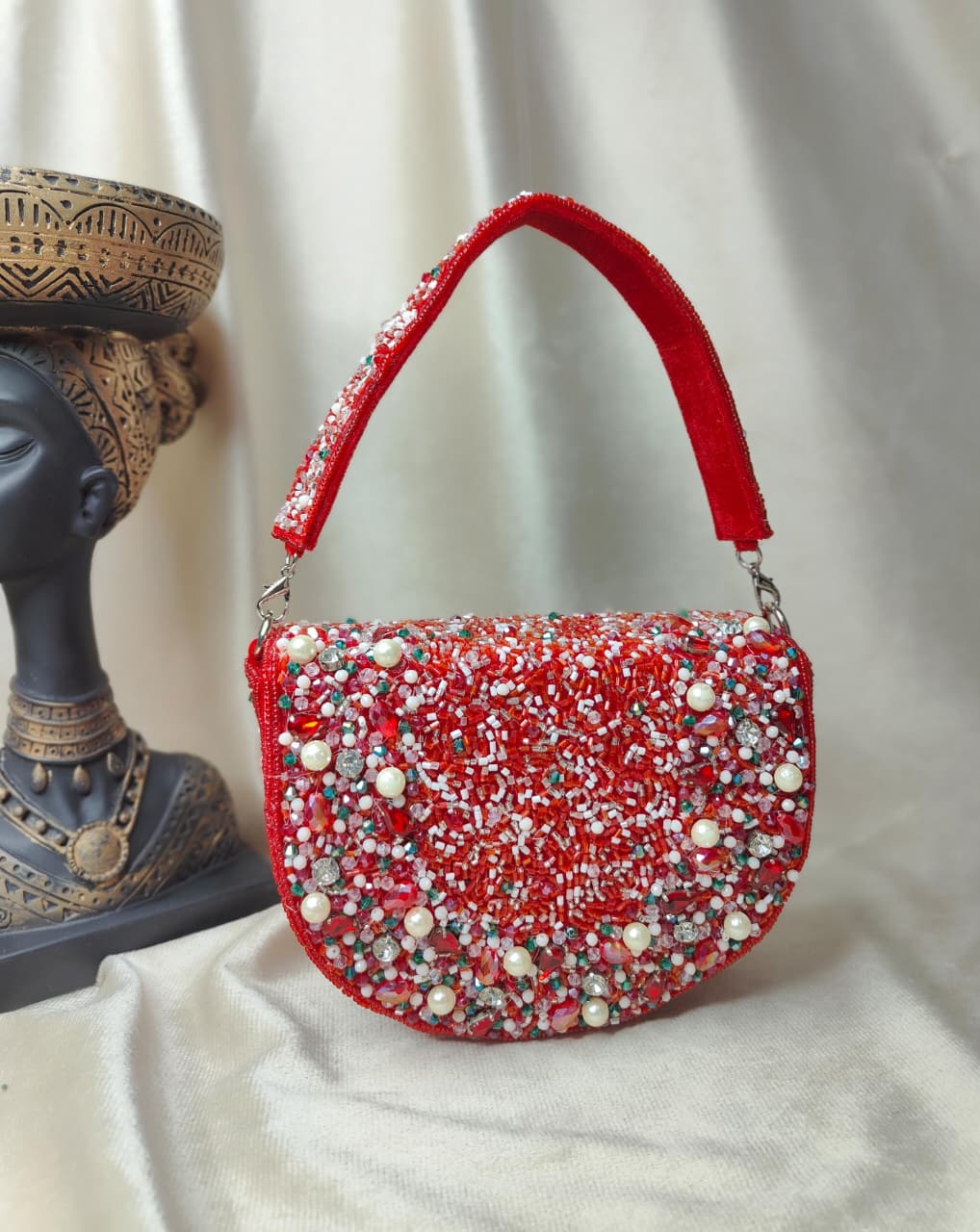 VRPS Flap Bag | Handcrafted Ethnic Bag | SWIS-3514 | Additional Angle