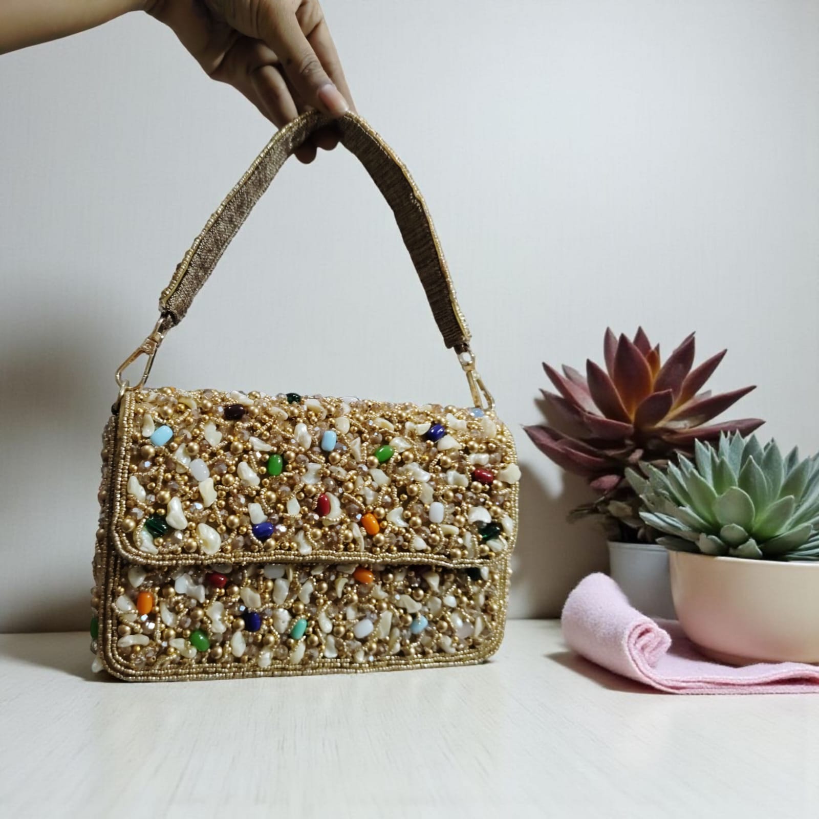 VRPS Flap Bag | Handcrafted Ethnic Bag | SWIS-3562 | Additional Angle
