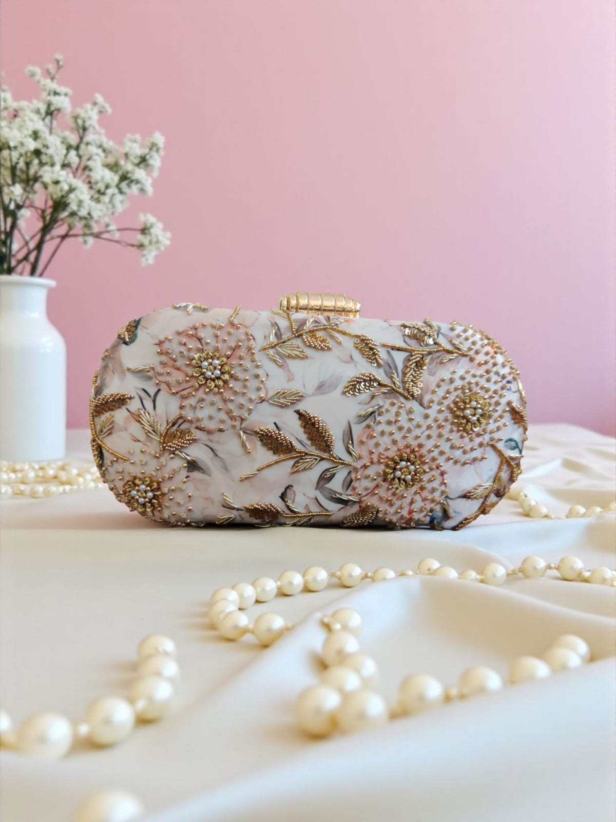 VRPS Printed Embroidered Clutche | Handcrafted Ethnic Bag | SWIS-3664