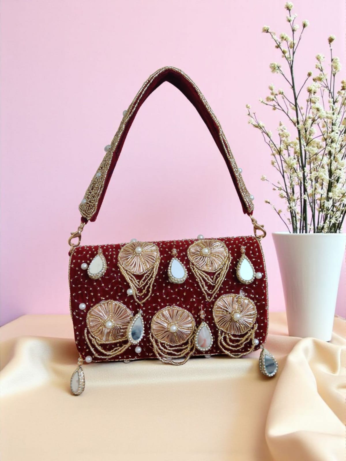 VRPS Flap Bag | Handcrafted Ethnic Bag | SWIS-3694 | Additional Angle