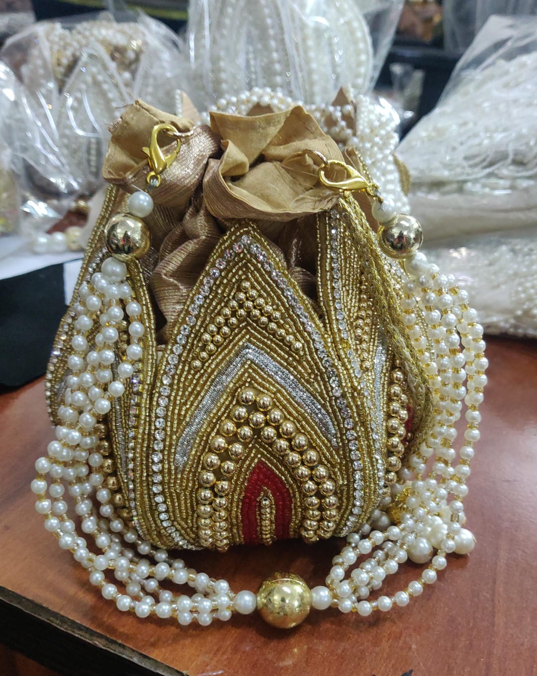 VRPS Lotus Potli | Handcrafted Ethnic Bag | SWIS-3719 | Additional Angle