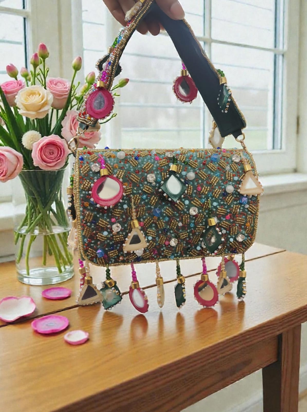 VRPS Flap Bag | Handcrafted Ethnic Bag | SWIS-3760 | Additional Angle