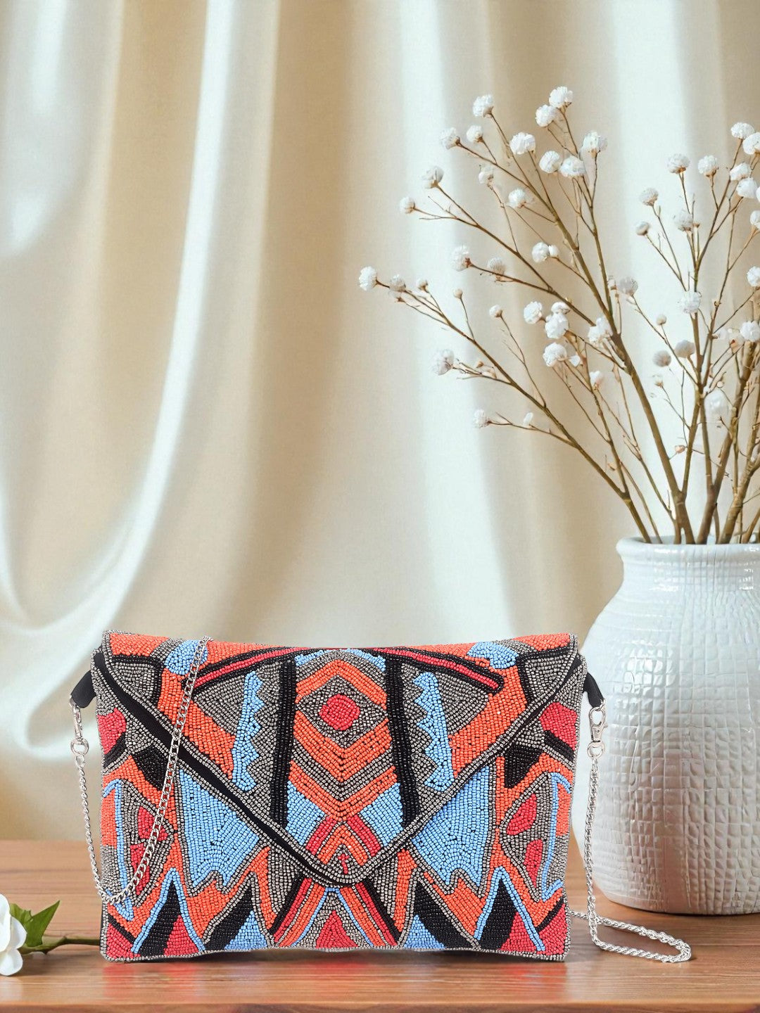 VRPS Beaded Clutch | Handcrafted Ethnic Bag | SWIS-390