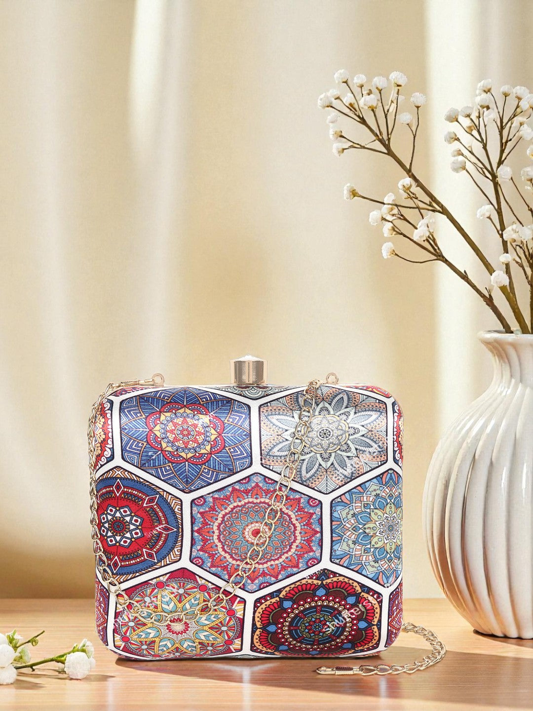 VRPS Printed Clutch | Handcrafted Ethnic Bag | SWIS-394