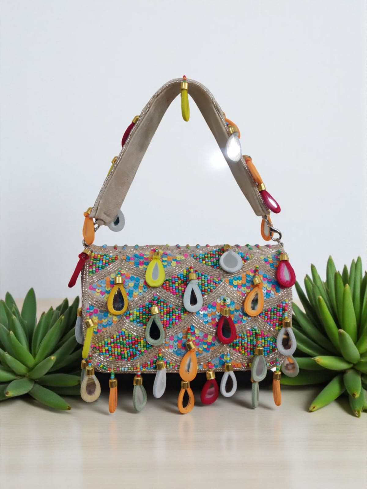VRPS Flap Bag | Handcrafted Ethnic Bag | SWIS-4013 | Additional Angle