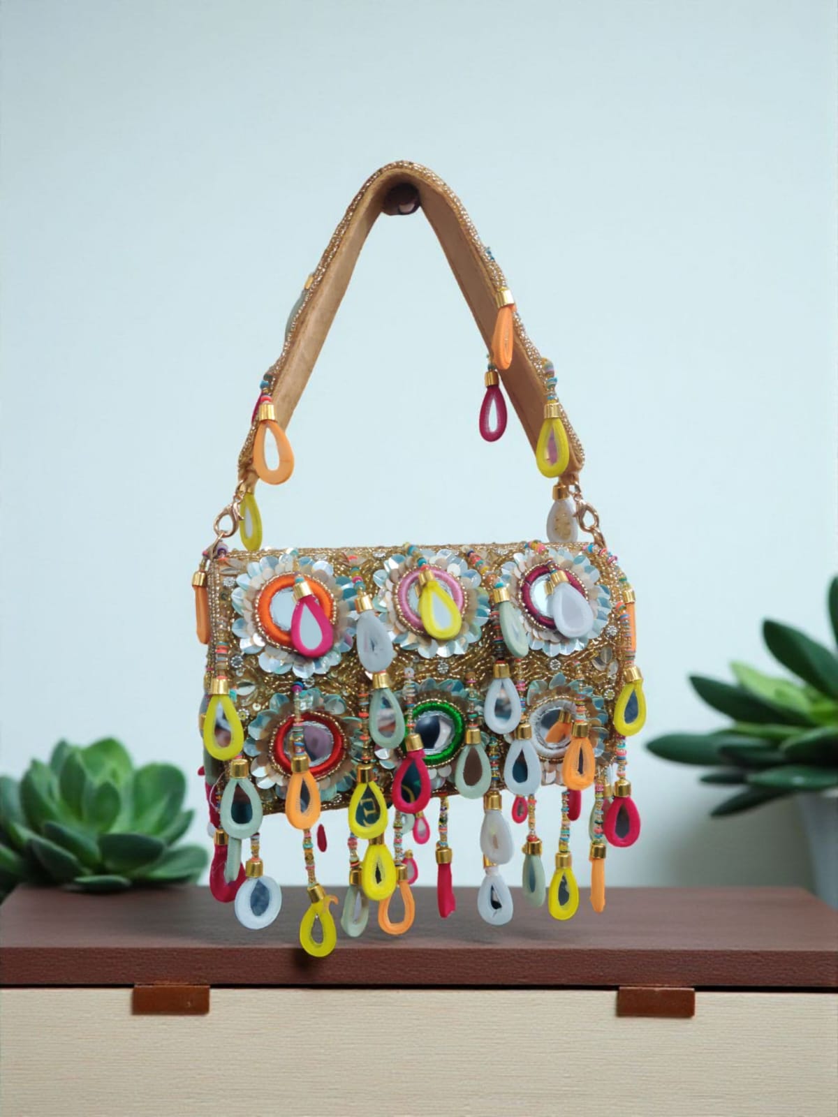 VRPS Flap Bag | Handcrafted Ethnic Bag | SWIS-4019 | Additional Angle