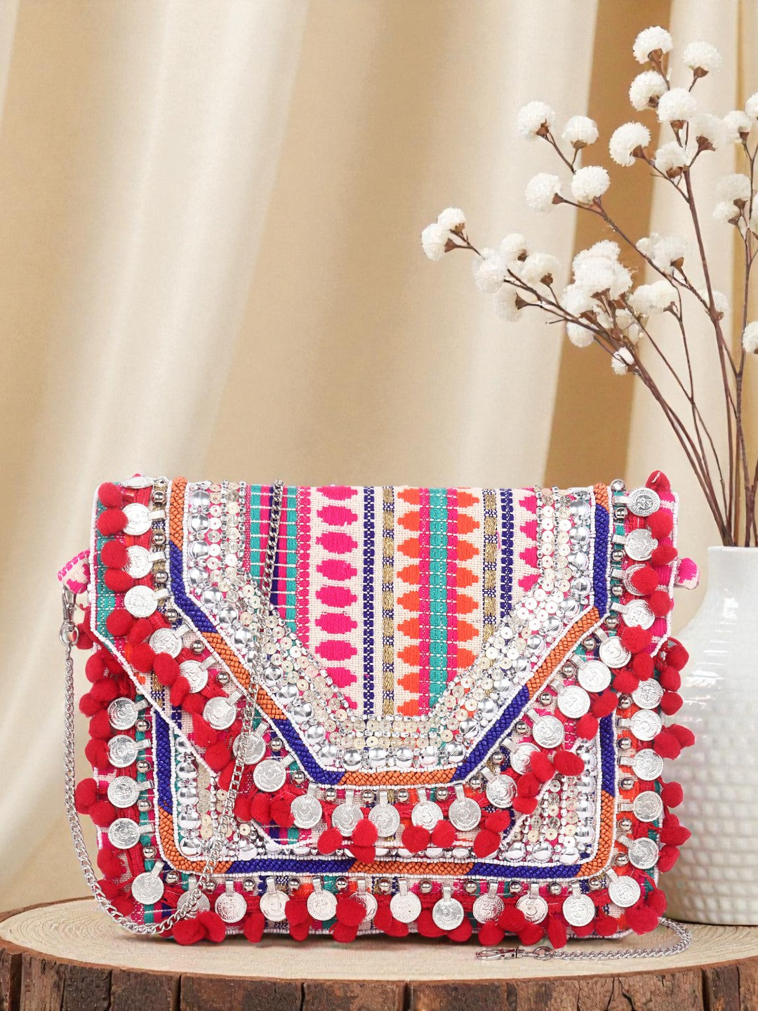 Handcrafted Banjara Boho Bag SWIS-413 | VRPS Handicrafts | Indian Ethnic Bag