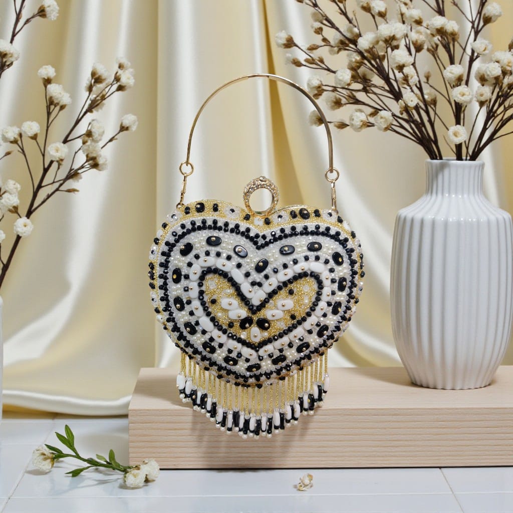 VRPS Heart Shape Clutch | Handcrafted Ethnic Bag | SWIS-4134 | Additional Angle