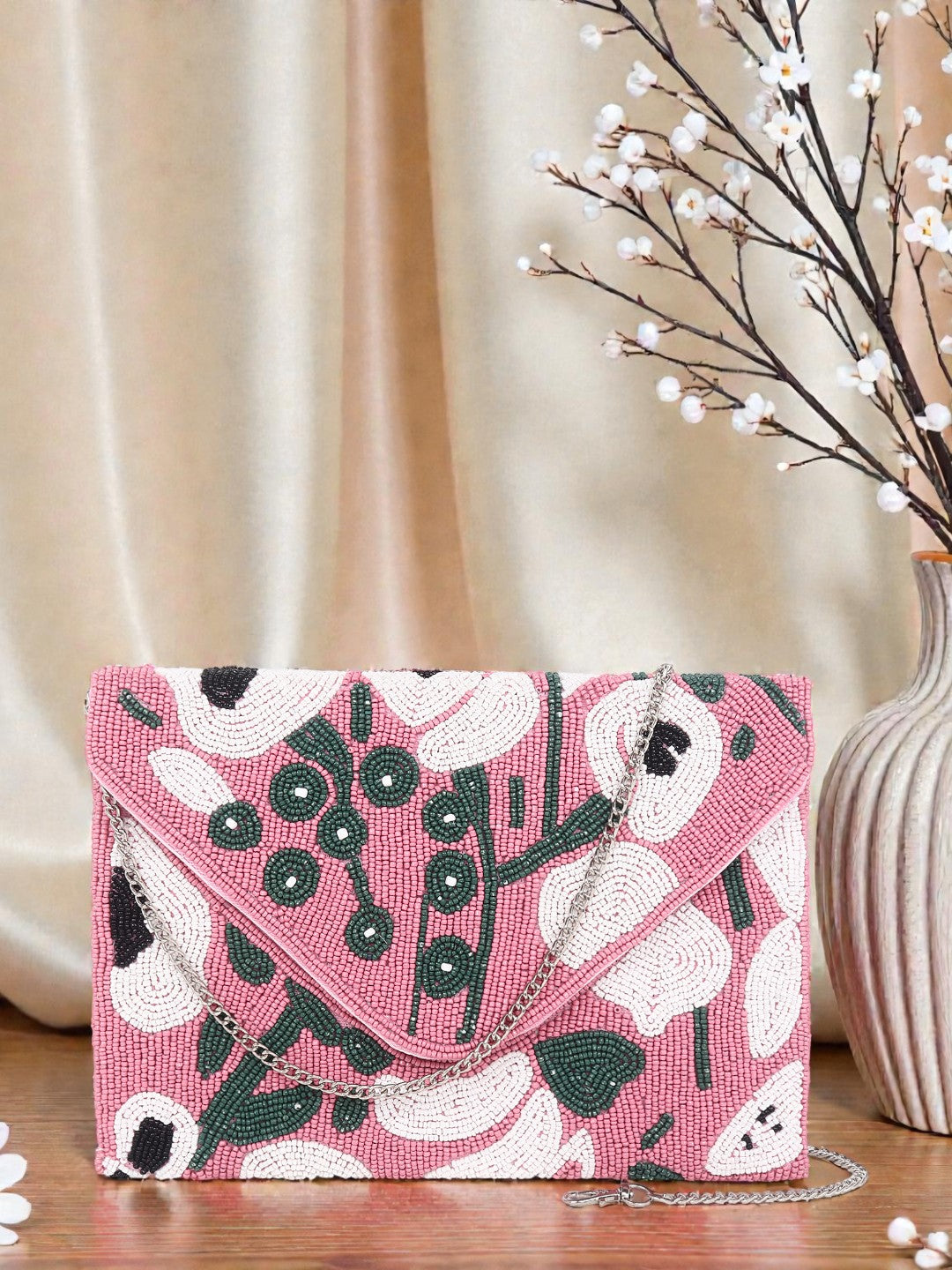 VRPS Beaded Clutch | Handcrafted Ethnic Bag | SWIS-418