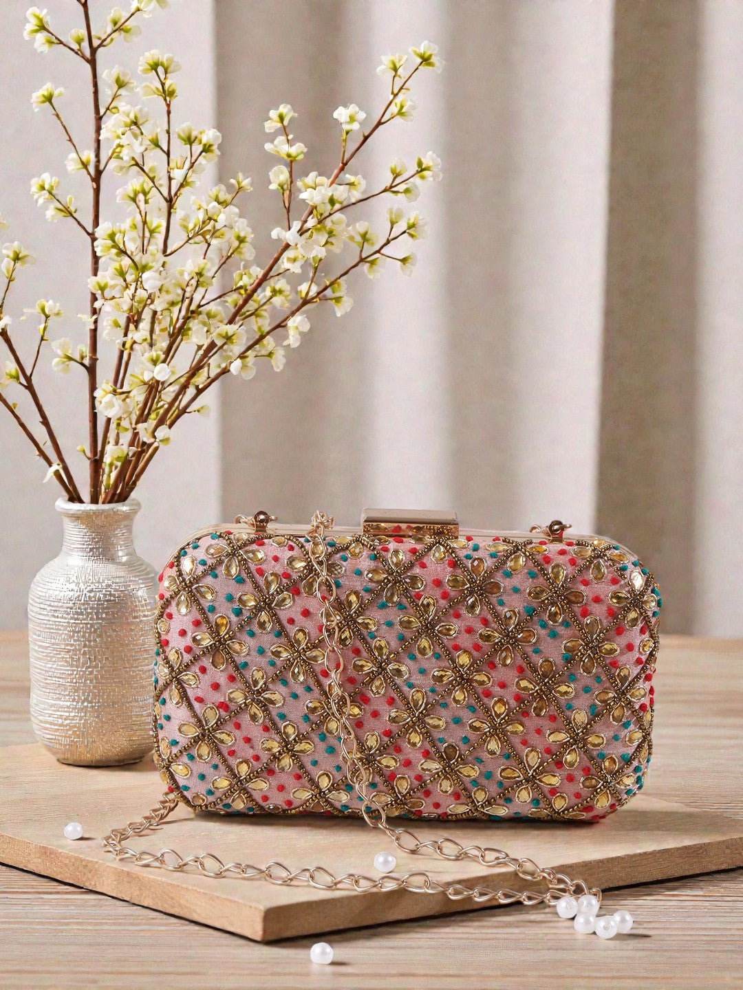 VRPS Embroidered Clutch | Handcrafted Ethnic Bag | SWIS-424
