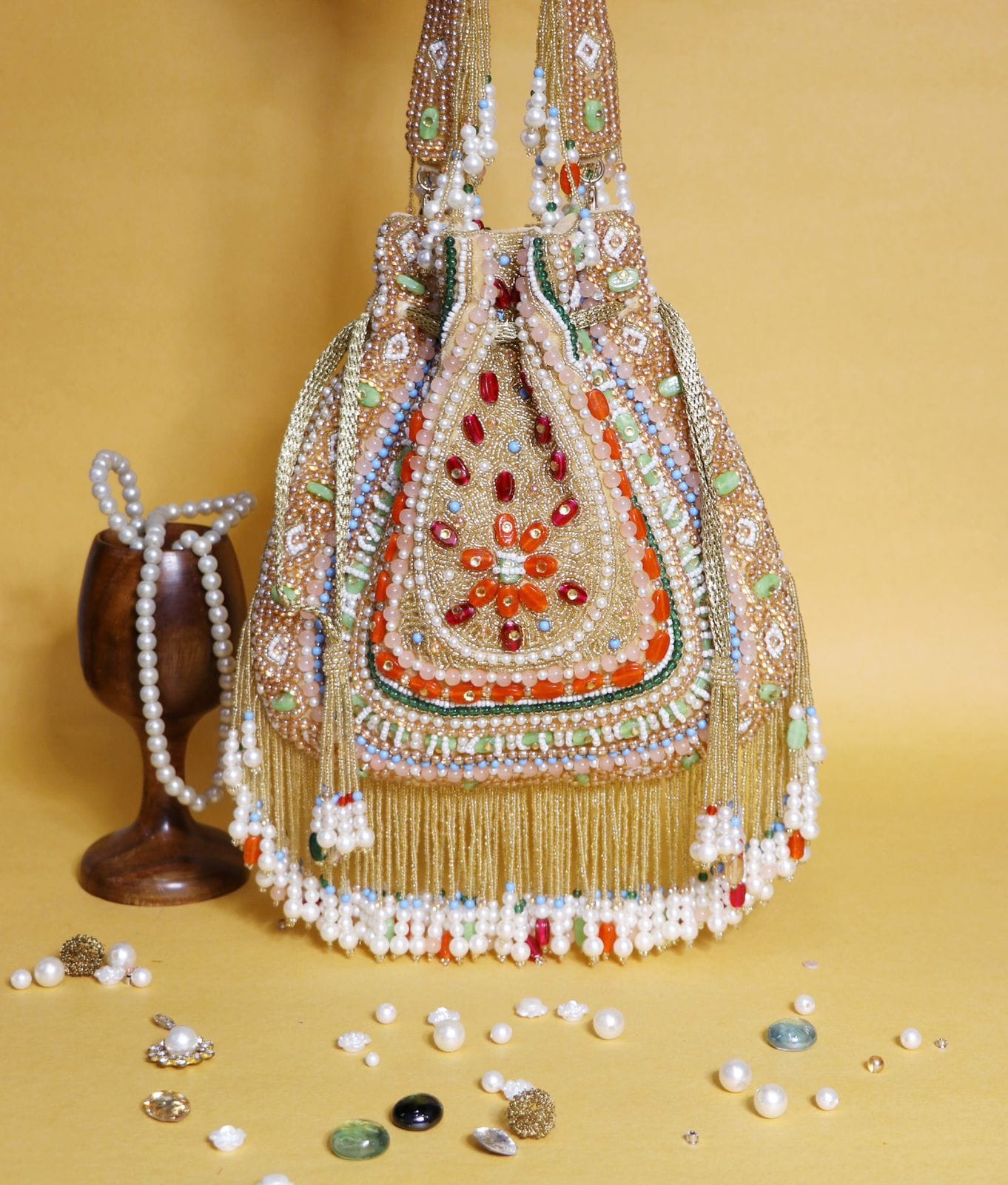 VRPS Potli Bag | Handcrafted Ethnic Bag | SWIS-4274 | Additional Angle