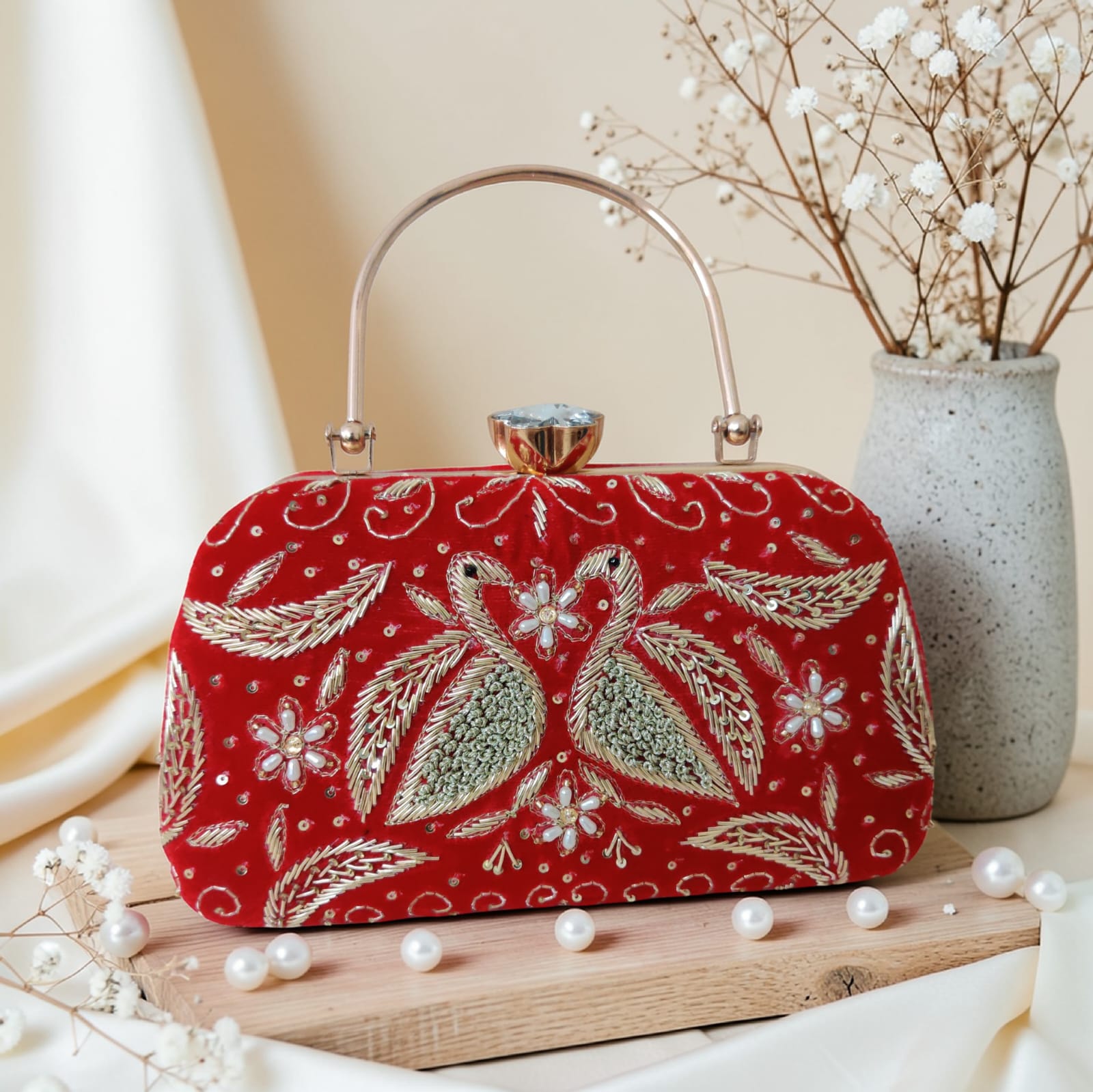 VRPS Embroidered Clutch | Handcrafted Ethnic Bag | SWIS-4312
