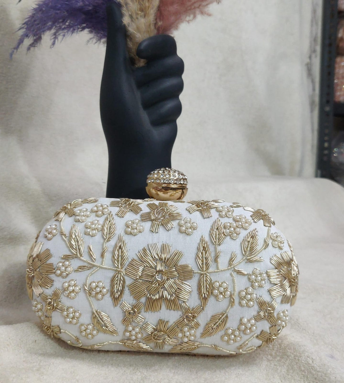 VRPS Embroidered Clutch | Handcrafted Ethnic Bag | SWIS-4383 | Additional Angle